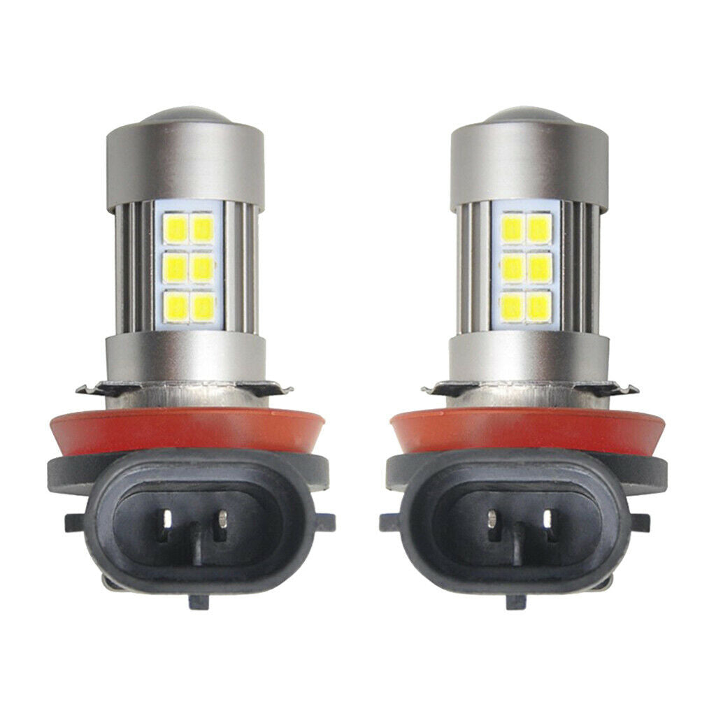 2PCS White H11 H8 27SMD LED Bulbs High Power Super Bright for Fog Lights