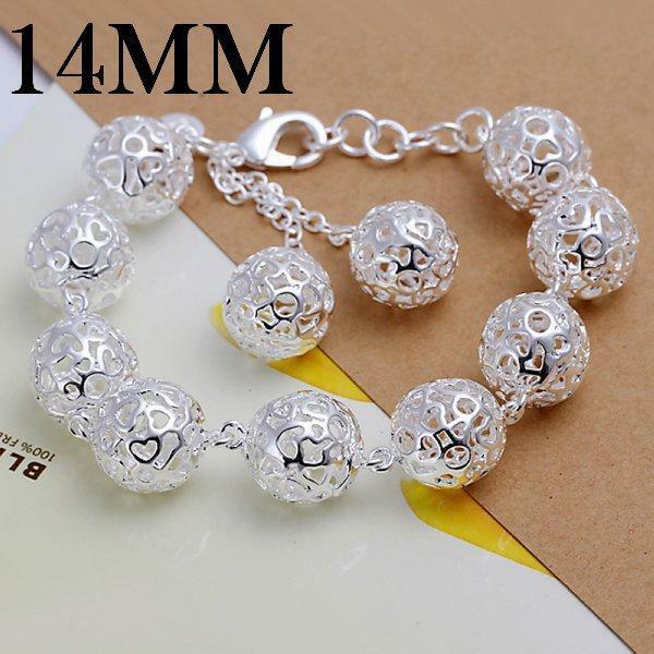 beautiful Fashion 925silver cute pretty women bracelet wedding jewelry  ball H88