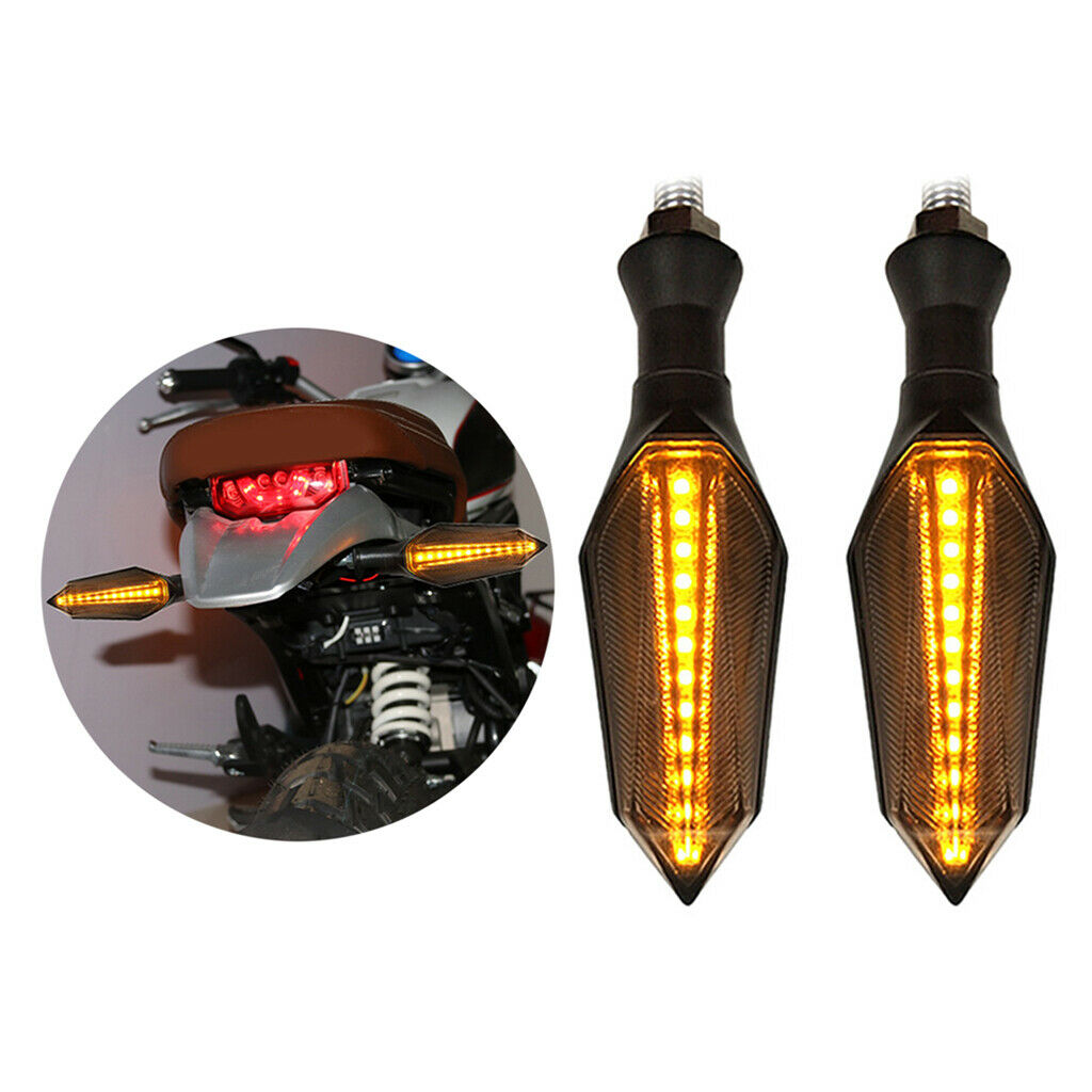 2X 2pcs Motorcycle LED Turn Signal Indicator Light Lamp Sweeping Sequential