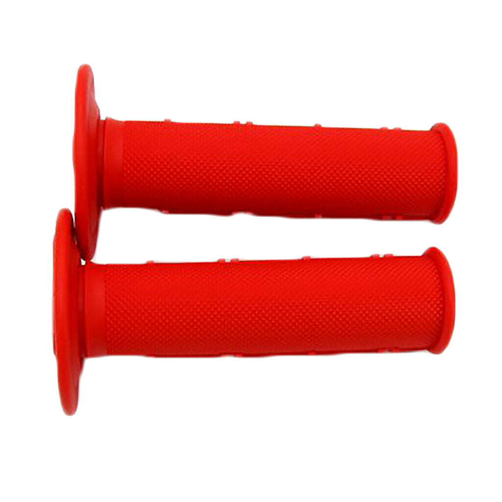 7/8" Dirt Motorcycle Handle Bar Grips Pit Dirt Bike 22mm RUBBER GEL Red