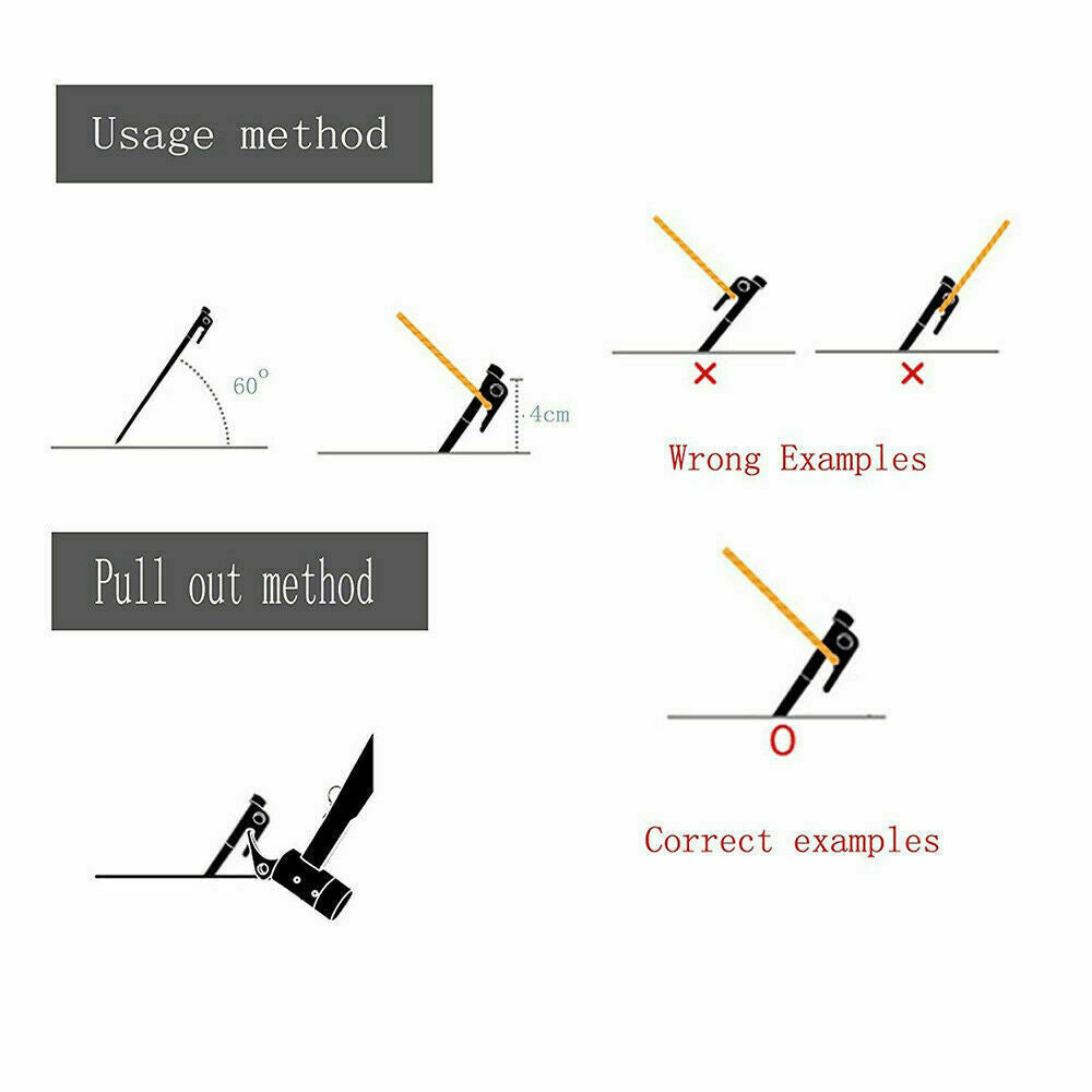 1Pcs 30cm Heavy Duty Steel Metal Tent Canopy Camping Stakes Peg Ground Nail