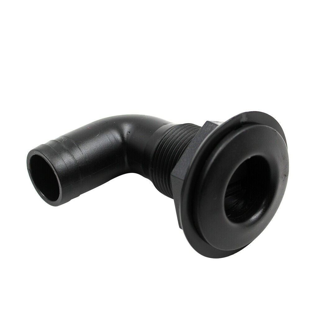 Black   Nylon   90   Degree   Plastic   1   Inch   Boat   Thru   Hull