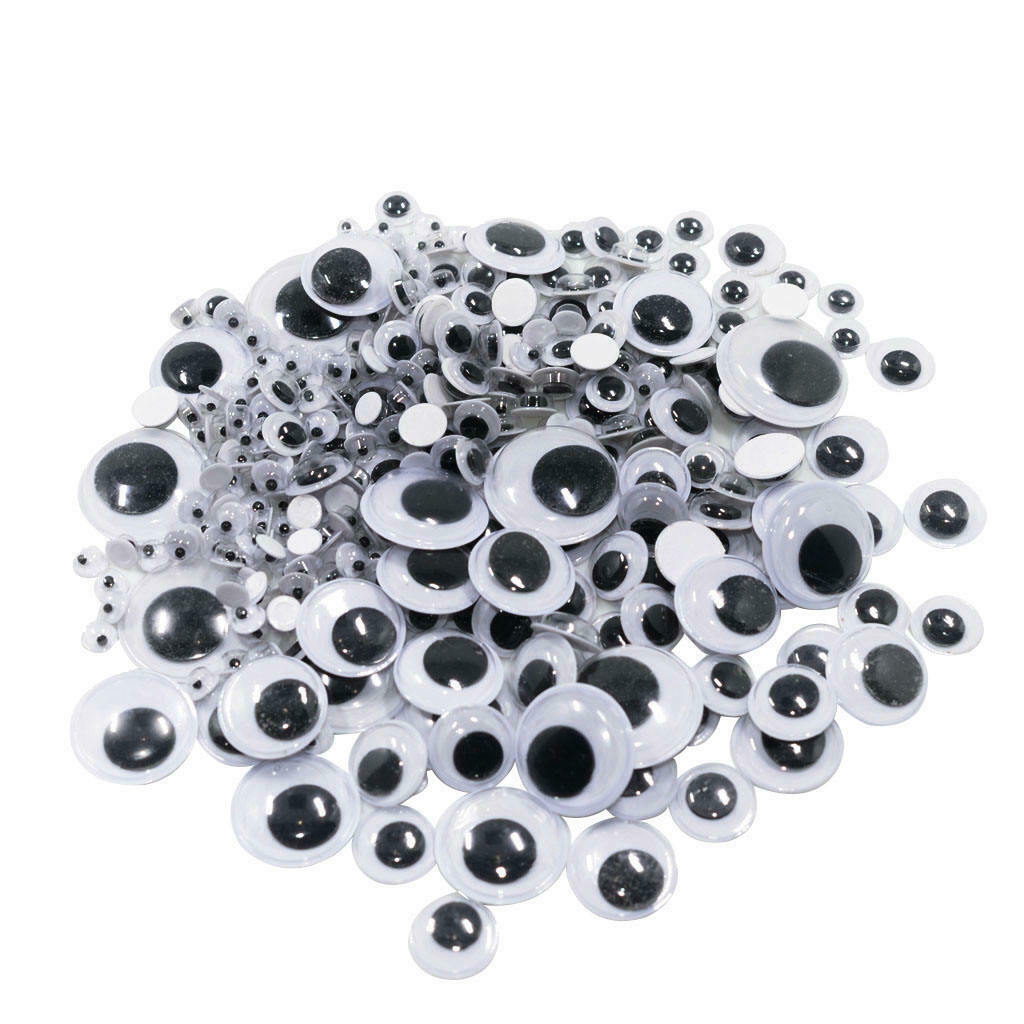 Wiggle Googly Wiggly Google Eyes Small Large Stickers Stick on Eyes Black for