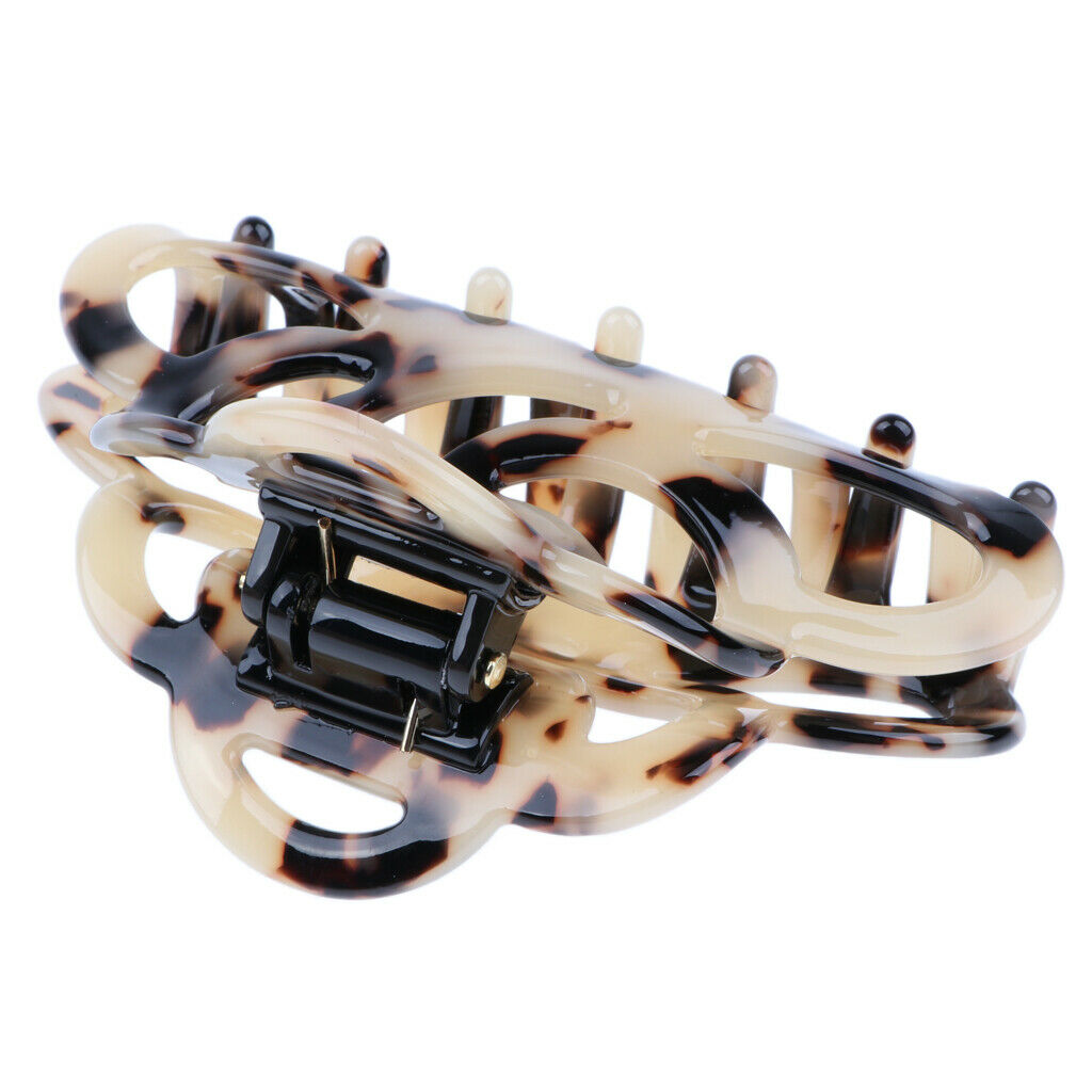 2Pcs Women's Acrylic Hair Claw Clips Barrette Grips Clamp Hair Accessories