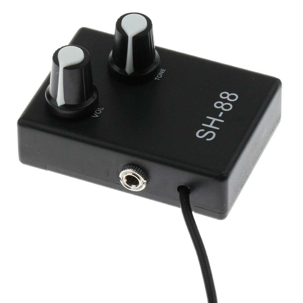 Acoustic Guitar Pickup Clip On Soundhole Transducer with Tone Volume Control