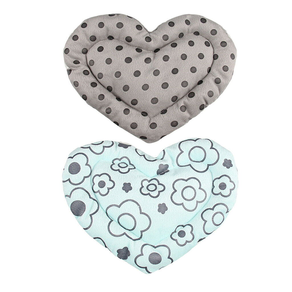 2Pcs Fashion Pet Multifunction Warm House Kennel Sleep Bed Heart Shape Mat