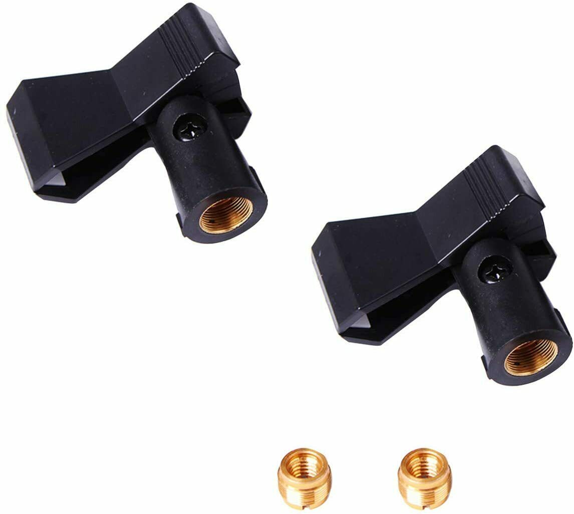 Universal Adjustable Dual Wireless Microphone Clip Holder With Adapter For SLX24