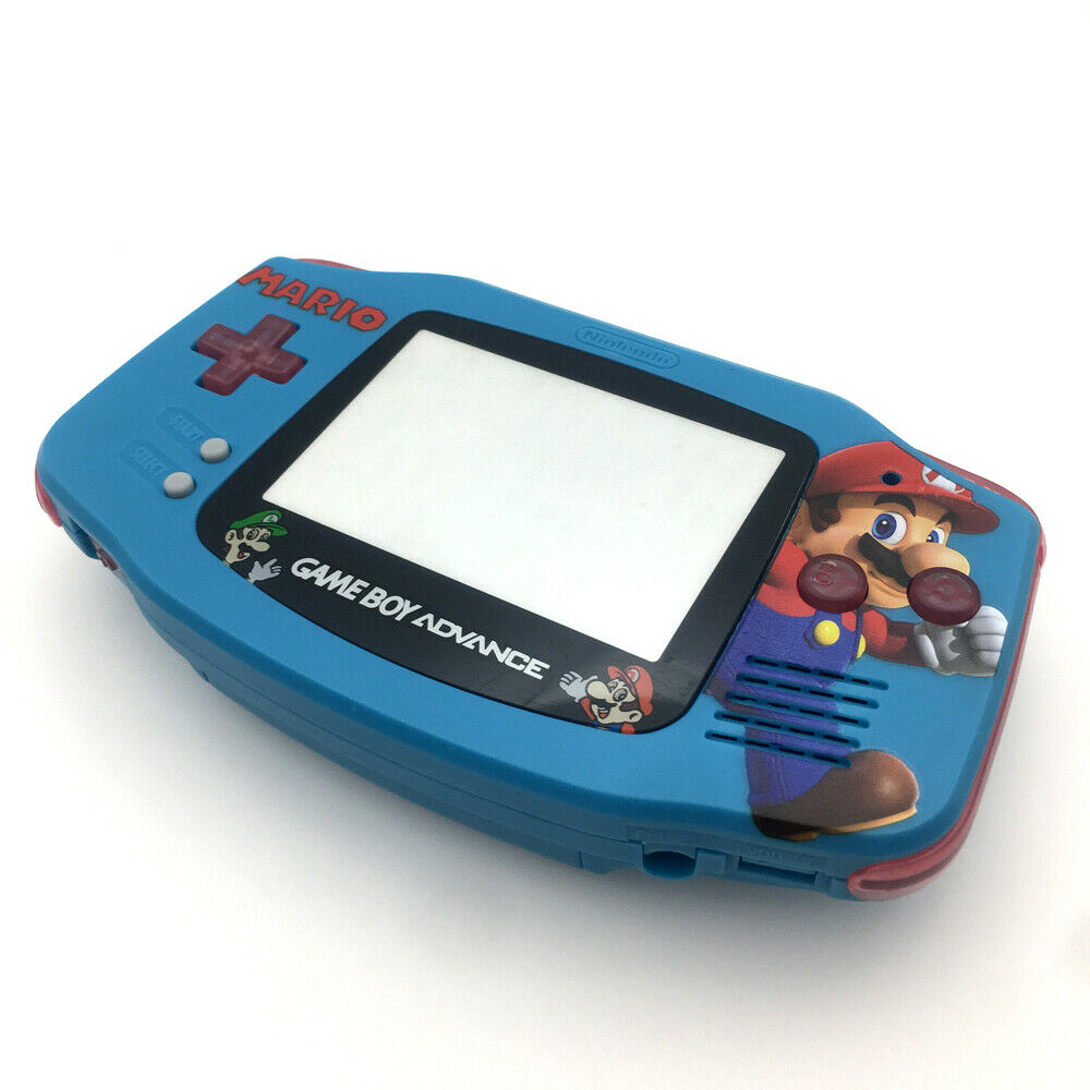 Light Blue SUPER MARIO 2 Housing Shell case Cover Kits For Game Boy Advance GBA