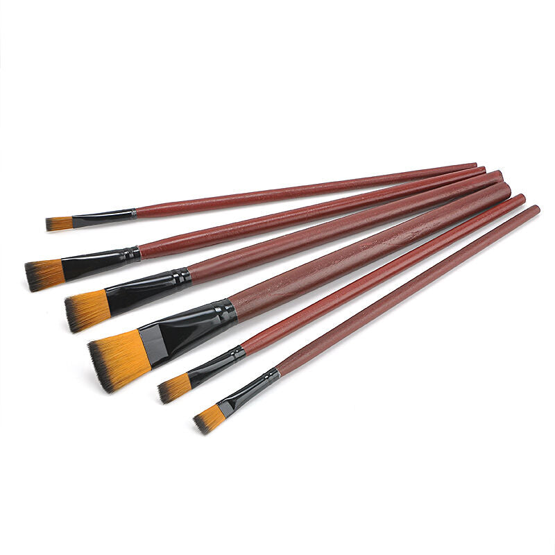 6Pcs/Set Nylon Acrylic Oil Paint Brushes For Art Artist Supplies Watercolor HS