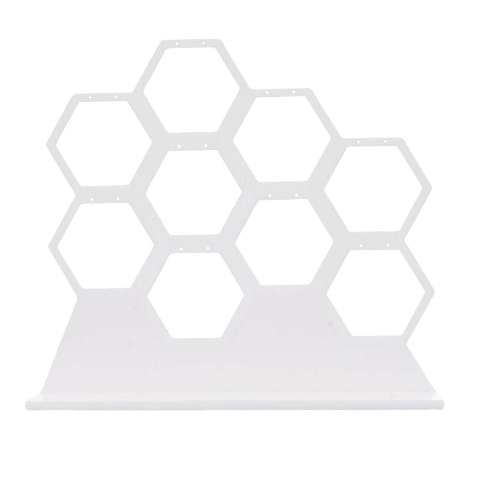 White Honeycomb Earring Holder Stud Display Stand Jewelry Organizer Rack