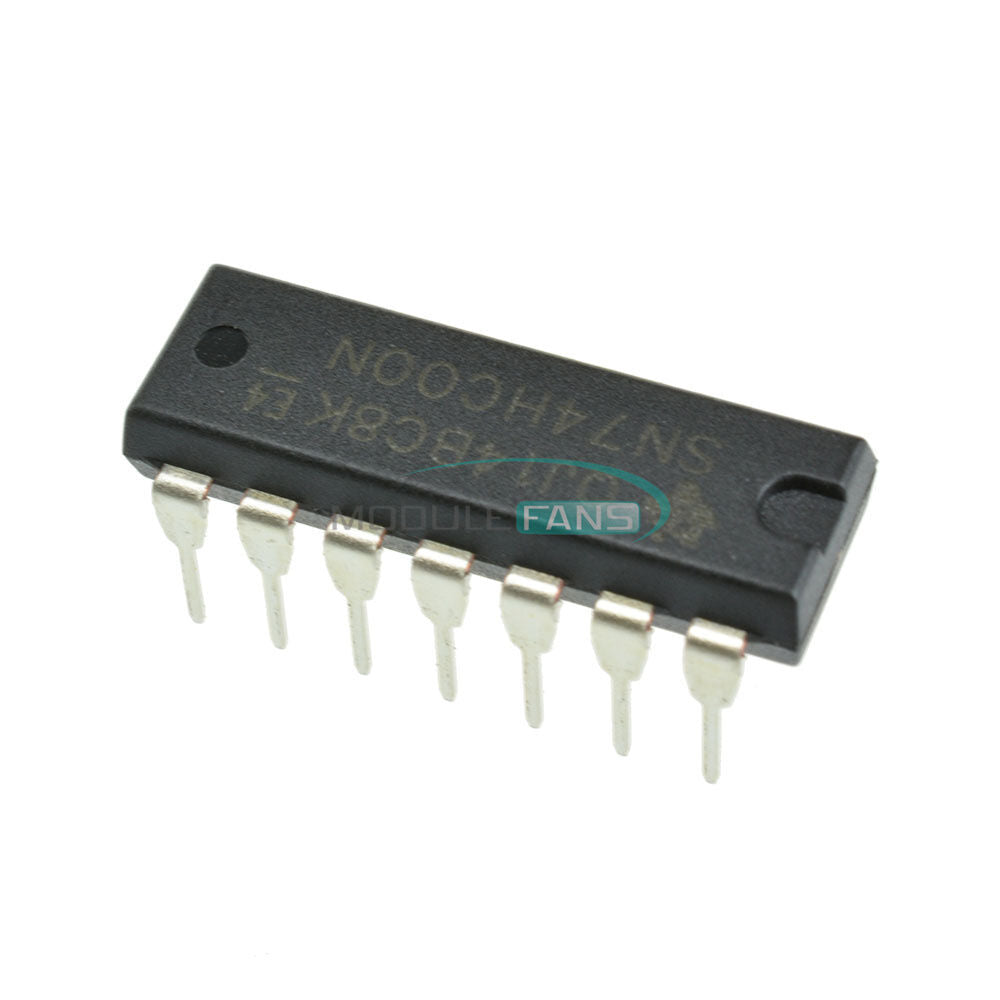 100PCS 74HC00N SN74HC00N IC DIP-14 QUAD 2-INPUT NAND GATE 14-DIP
