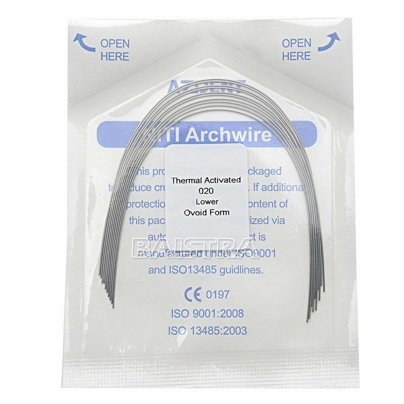 200Packs Orthodontic Dental Heat Thermal Activated Niti Round Arch Wires AZDENT