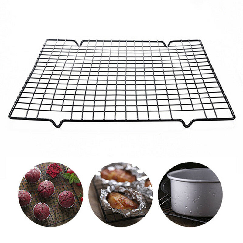 Cake Cooling Rack Non-stick Rectangle Kitchen Tool Baking Cookies Biscuits R LU
