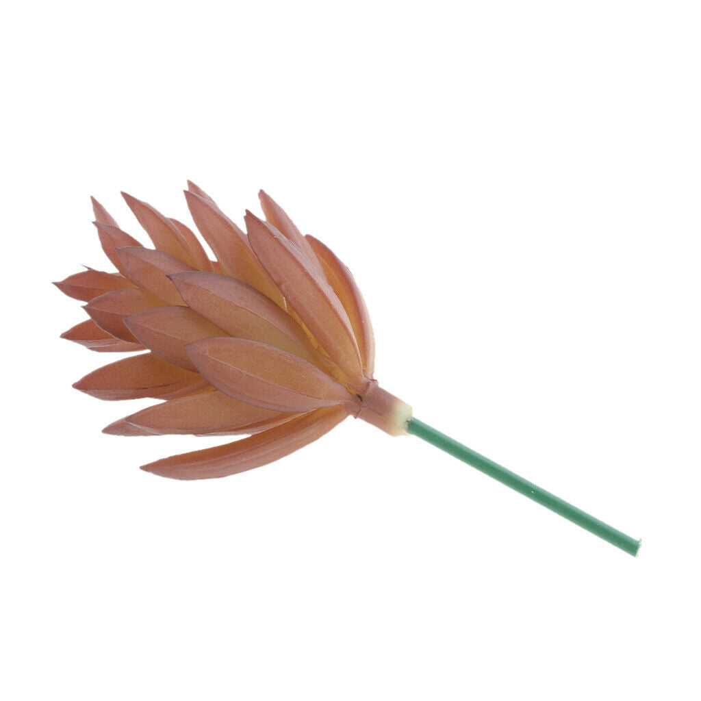 Realistic Brown Home Garden Faux Artificial Succulent Cactus Potted Plant #7