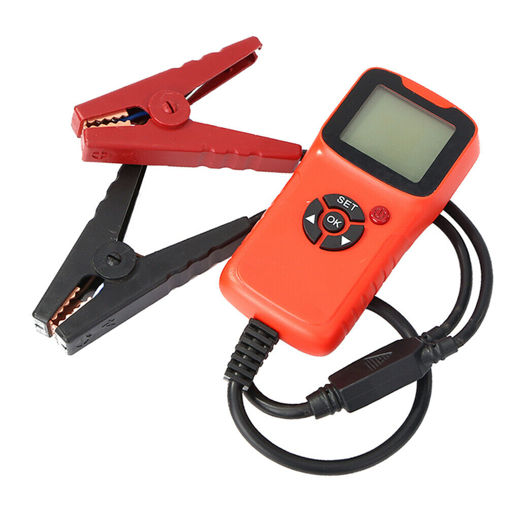 12V LED Battery/Alternator Tester with Crocodile Clips, Multicoloured