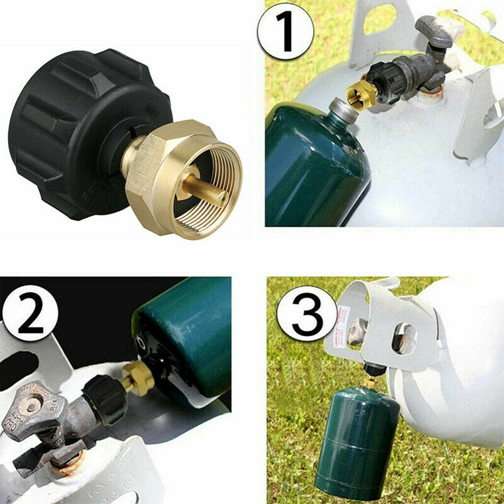 Propane Refill Adapter Lp Gas 1 Lb Cylinder Tank Coupler Connector Brass