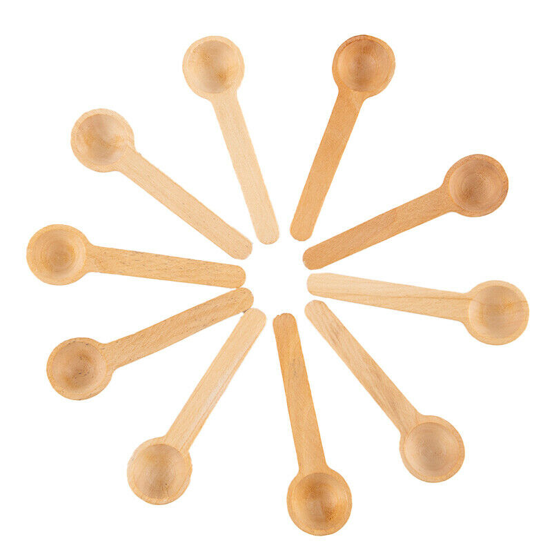 20Pcs Mini Wooden Salt Kitchen Cooking Spoons Sugar Salt Honey Coffee Tea Sp Kt
