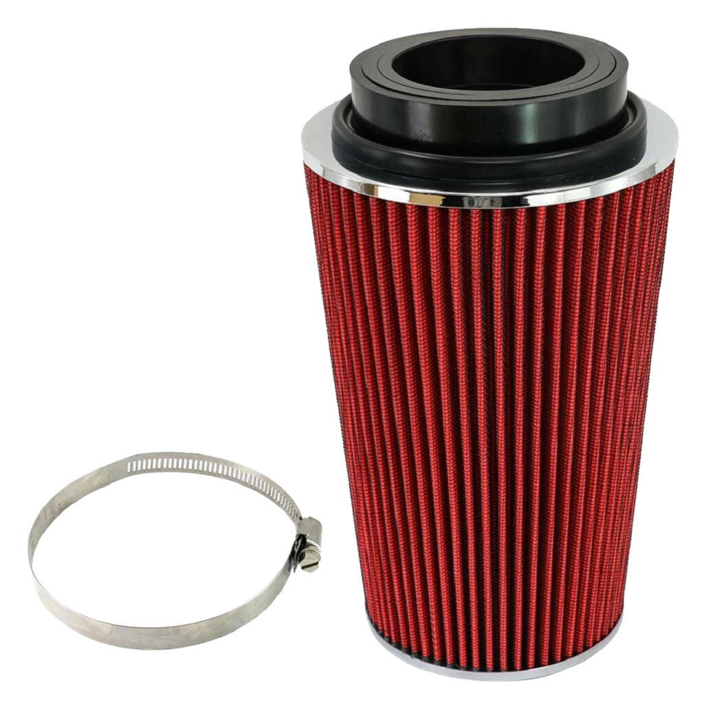 Red 76mm 89mm 101mm High Flow Universal Cold Air Intake Filter Cone