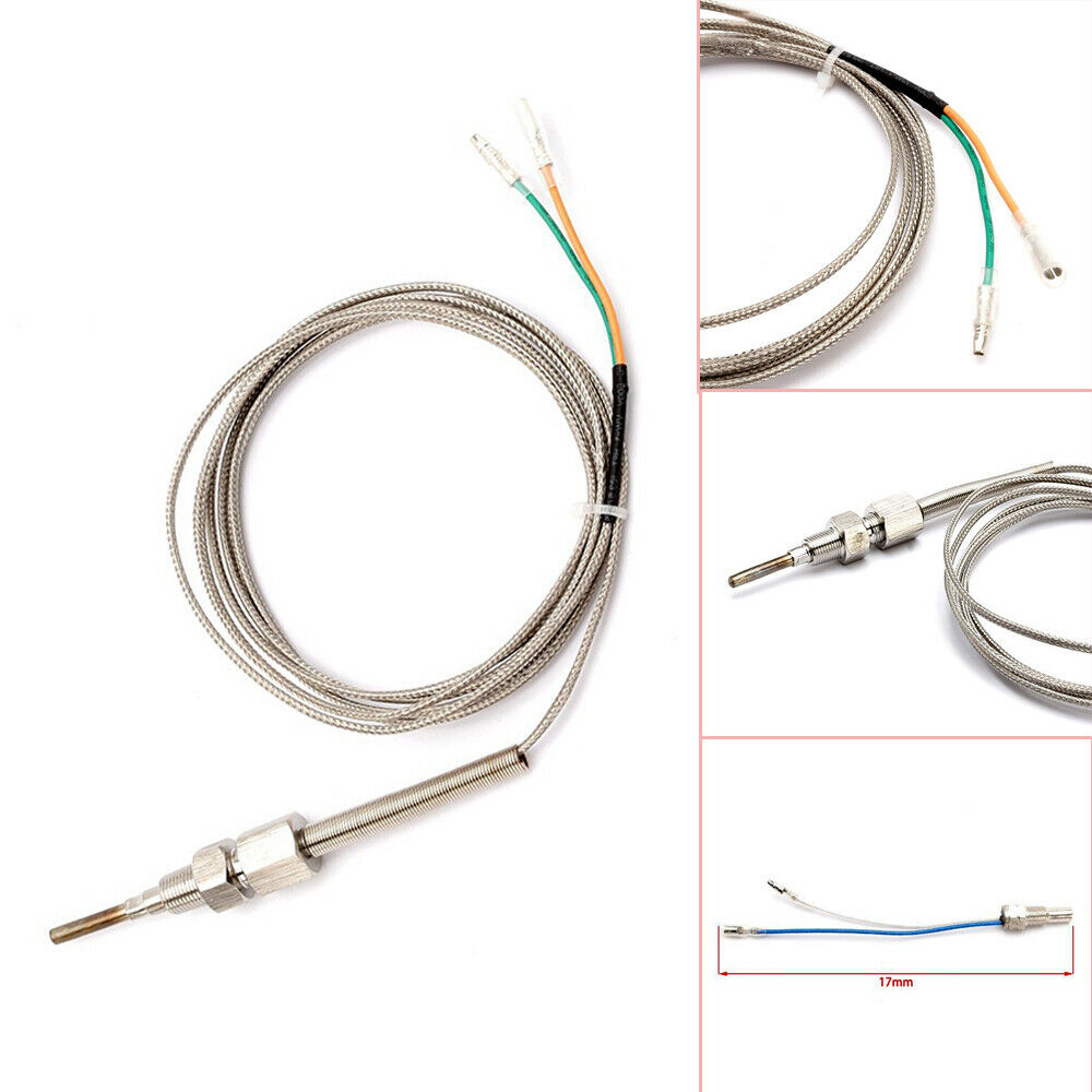 Exhaust Gas Temperature Sensor Cable Auto Temp Gauge Probe Sensors 1/8NPT Thread