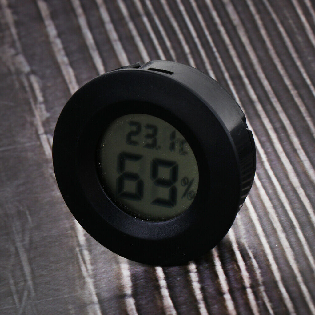 Reptile Thermometer Lizard Spider Tortoise Terrarium Tank Hygrometer Black