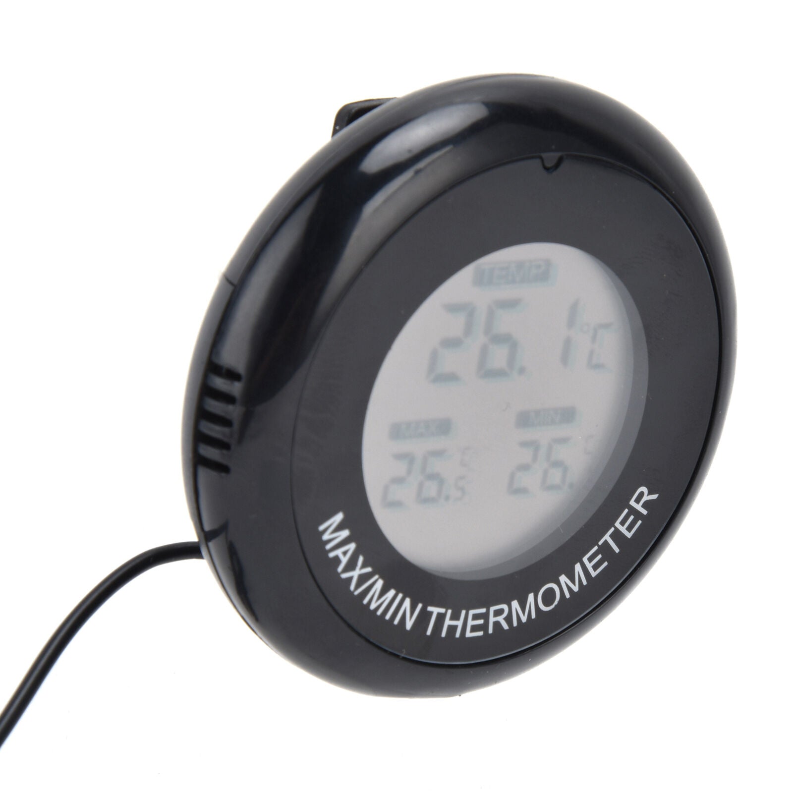 Digital Round Thermometer Magnetic Suction Cup Temperature Meter Fish Tank XX