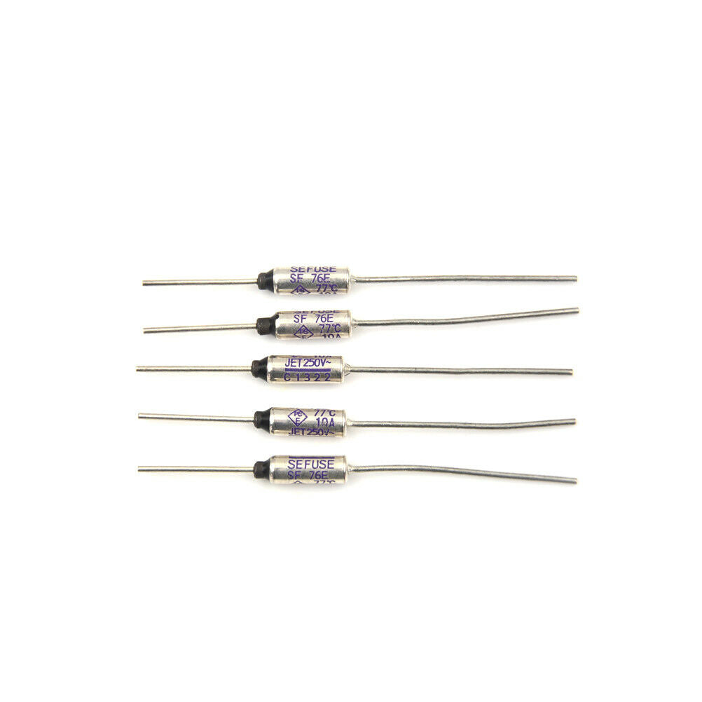 5pcs SF76E Sefuse Cutoffs Thermal Fuse 77°C 77 Celsius Degree 10A 25.l8