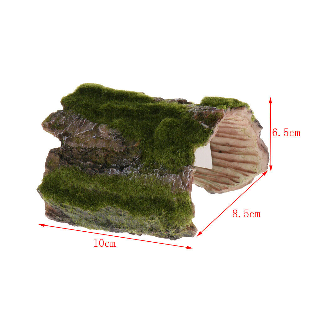 Tree Bark Bends Cave Vivarium Reptile Hide Aquarium Fish Tank Cave