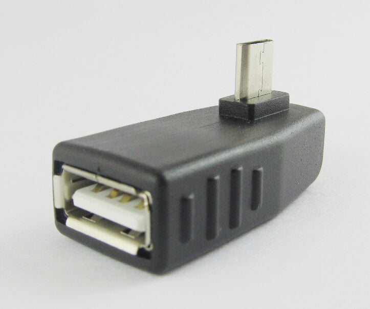 5pcs Right Angle Micro 5pin USB Male To USB 2.O Female OTG Adapter Connector
