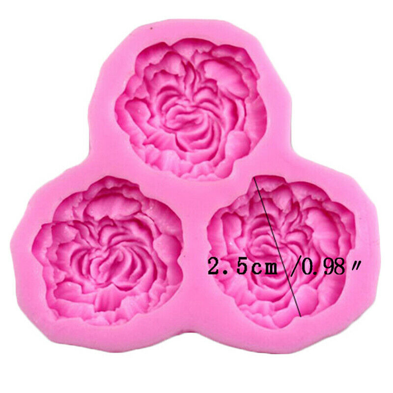 Peony Flower Silicone Molds Cake Decorating Tools Soap Candy Chocolate Mould