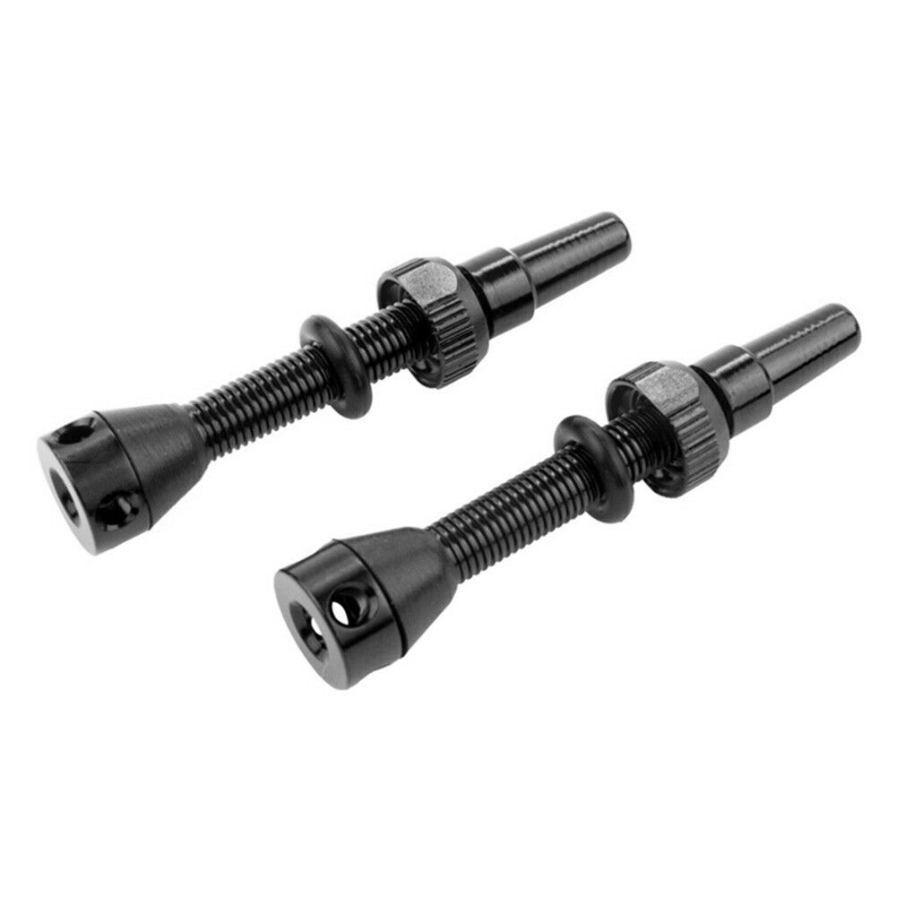 2pcs 40mm Bicycle Bike Tubeless Tire Presta Valve CNC Alloy Stem with Cap @
