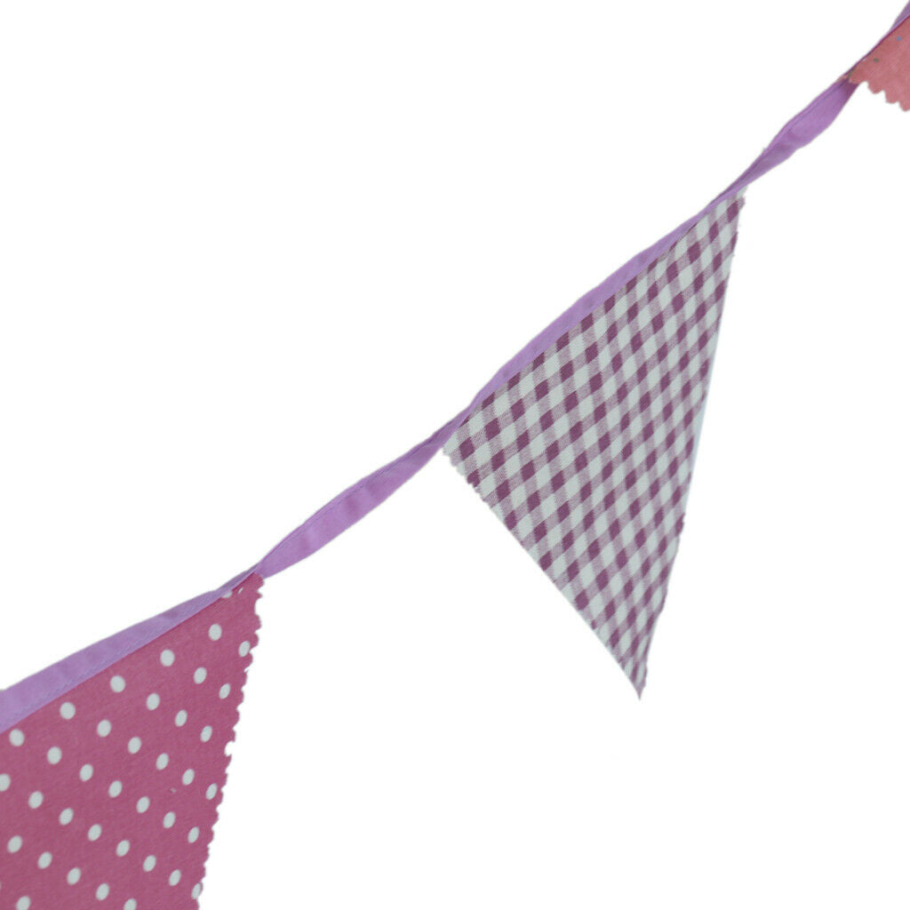 Tiny Flower Grid Triangle Flag Banner Bunting Garland Party Decorations