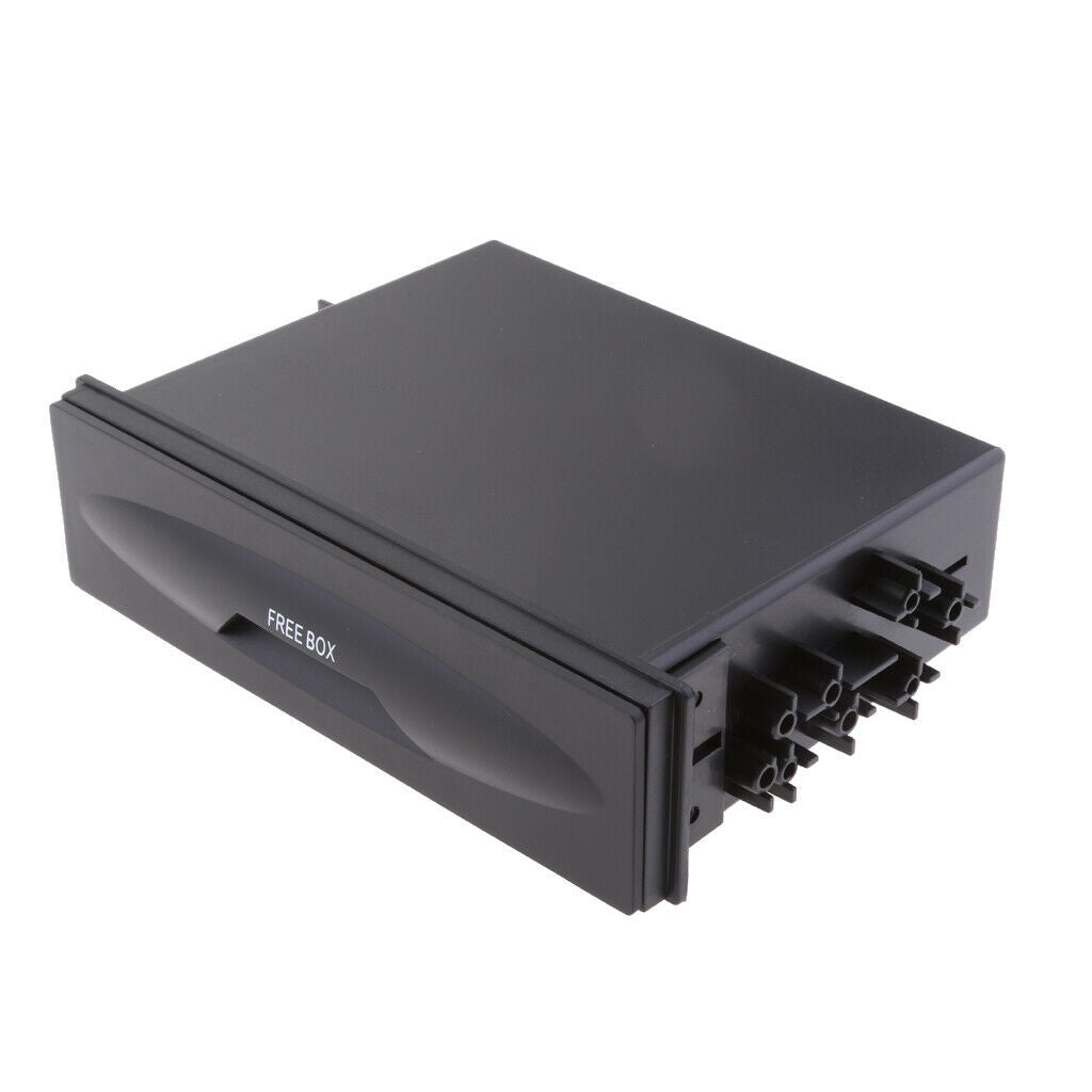 1x Black Car Single Din Audio Stereo Replacement Pocket Storage Box