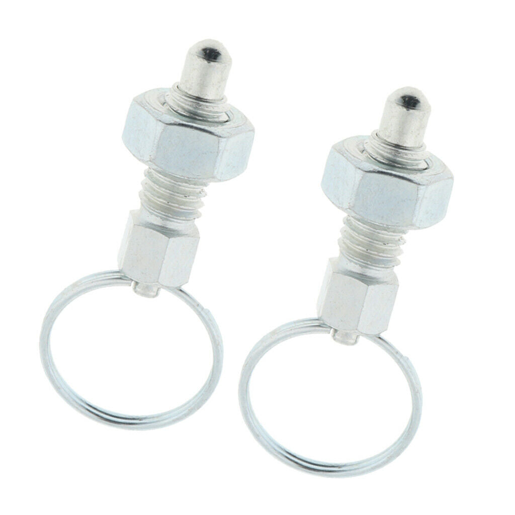2Pcs M6 Pull Indexing Ring Pin Knob Plunger Spring Positioning Pins High Quality