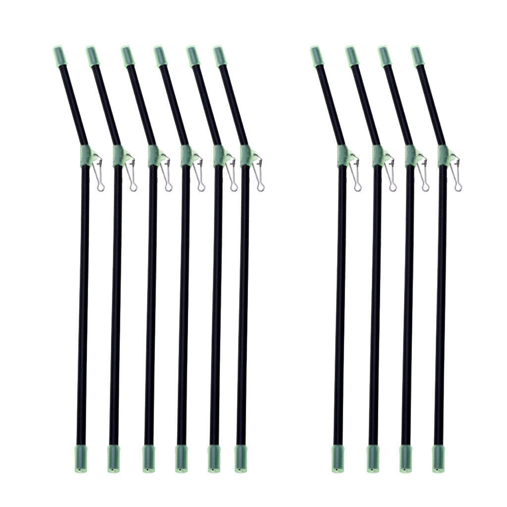10Pcs Anti  Booms with Snap, Luminous Fishing Rig Bent Booms 22cm