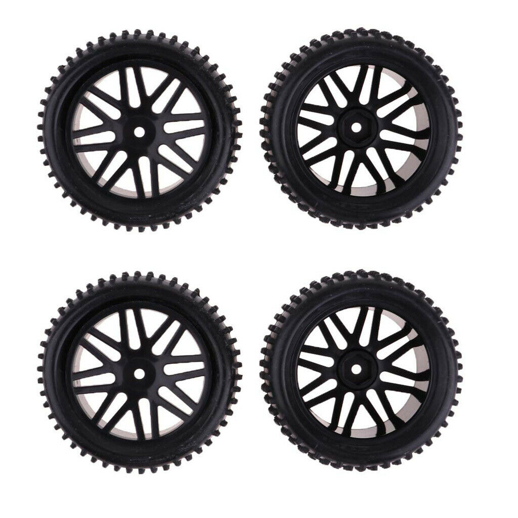 4Pcs 1/10 Wheels Tires For RC Race Cars HSP Redcat HPI AXIAL