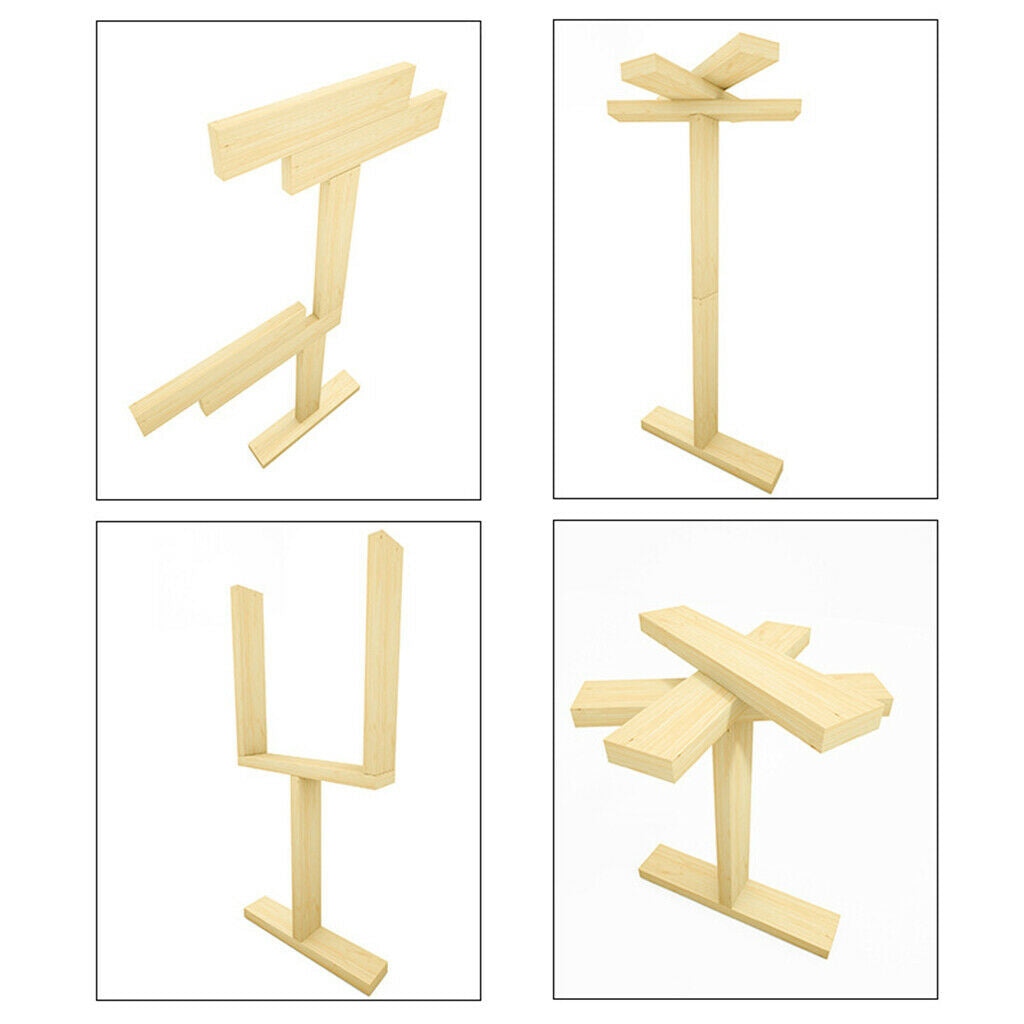 16pcs Kids Wooden Building Blocks Balance Game Table Game Toys for Toddlers