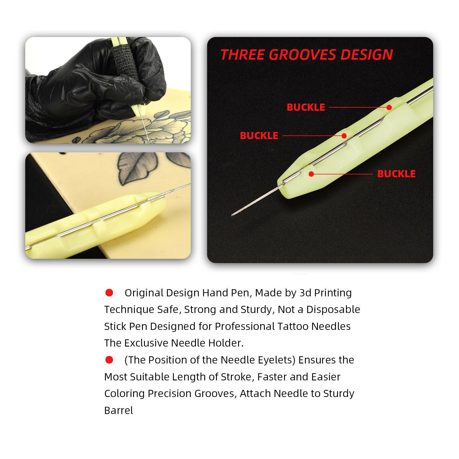 Hand Poke Stick Tattoo Kit with 10 Grommets DIY Tool for Beginners Artists