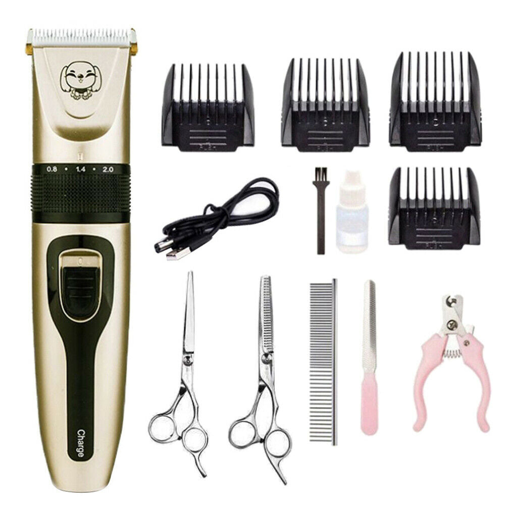 Dog Hair Trimmer Clippers 1 Set Hairs Shavers With 2pcs Stainless Scissor