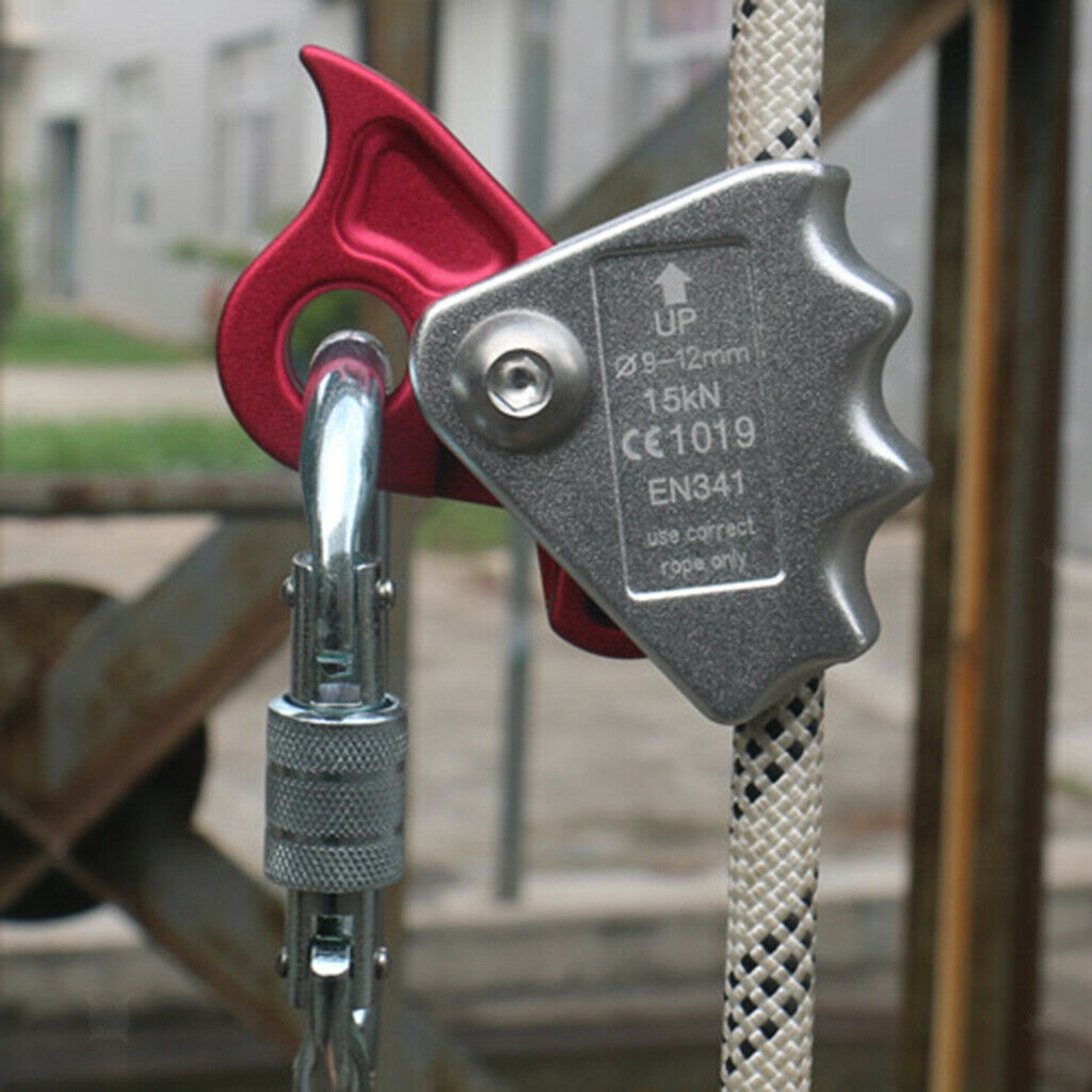 15KN Safety Rock Climbing Abseil Rope Grab Rappel Protector Fall Protection