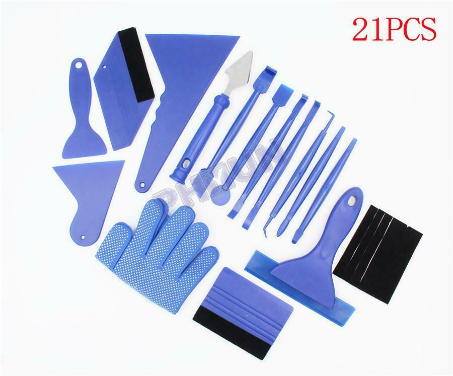 21x Car Window Paper Film Stickers Cutting Squeegee Tool Kit Auto Accessories