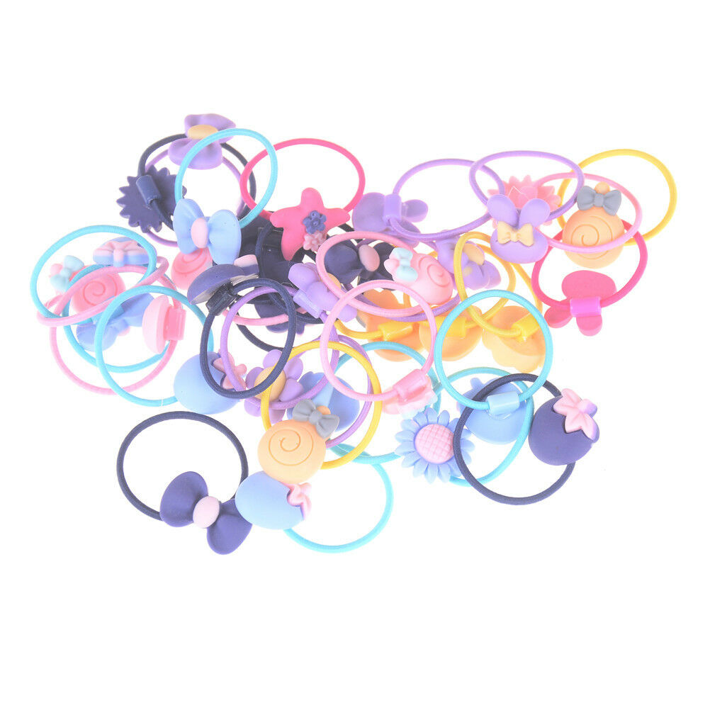 20X Mixed Baby Hair Ropes Girls Hair Accessories Children Elastic Hair Bands`CH