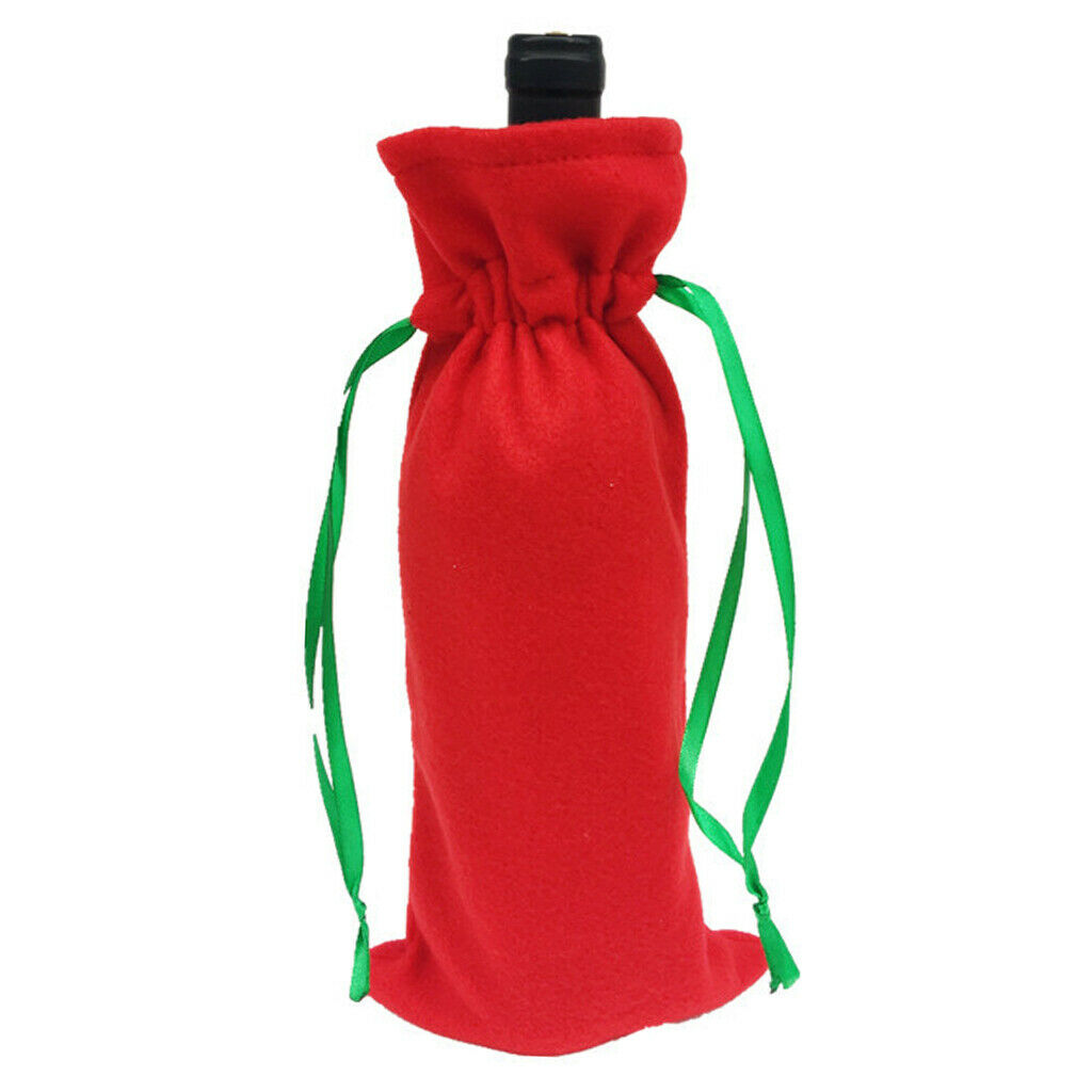 1 x Christmas Wine Bottle Cover Bags Christmas Table Dinner Decoration
