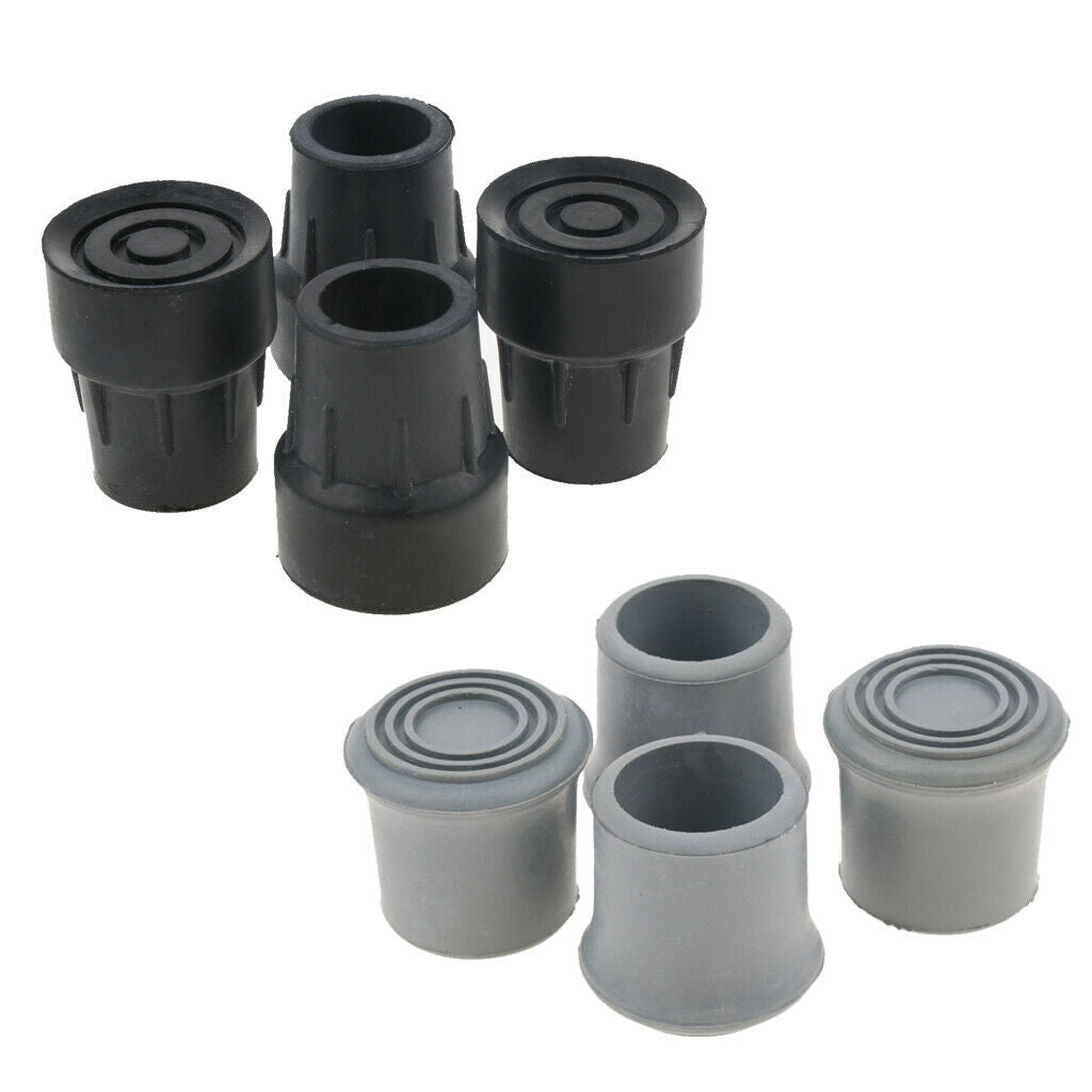 Replacement Cane Tips - 8 Pack - Rubber Crutch Tip Trekking Poles Tips Walker