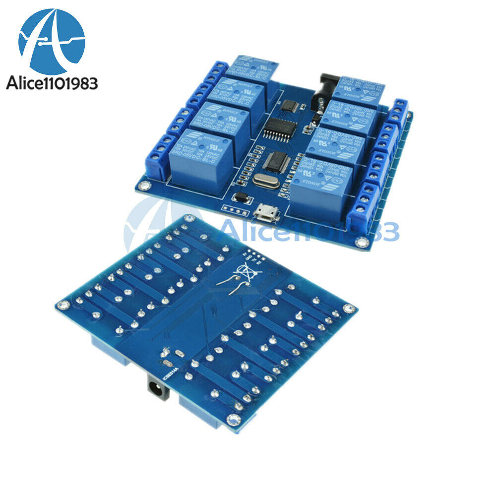 5V 8-Channel MICRO USB 5V Relay Module upper computer 5V 10A ICSE014A