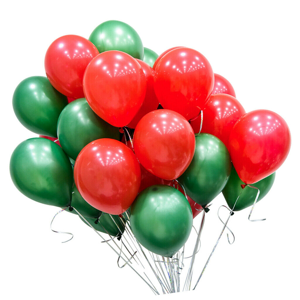 40 Pieces Halloween Balloon Party Decorations Photo Prop Red & Dark green