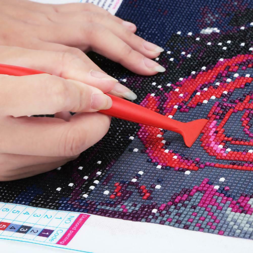 DIY Diamond Painting Fix Tools Set Drawing Ruler+3 Fixed Pens+Case Kits @