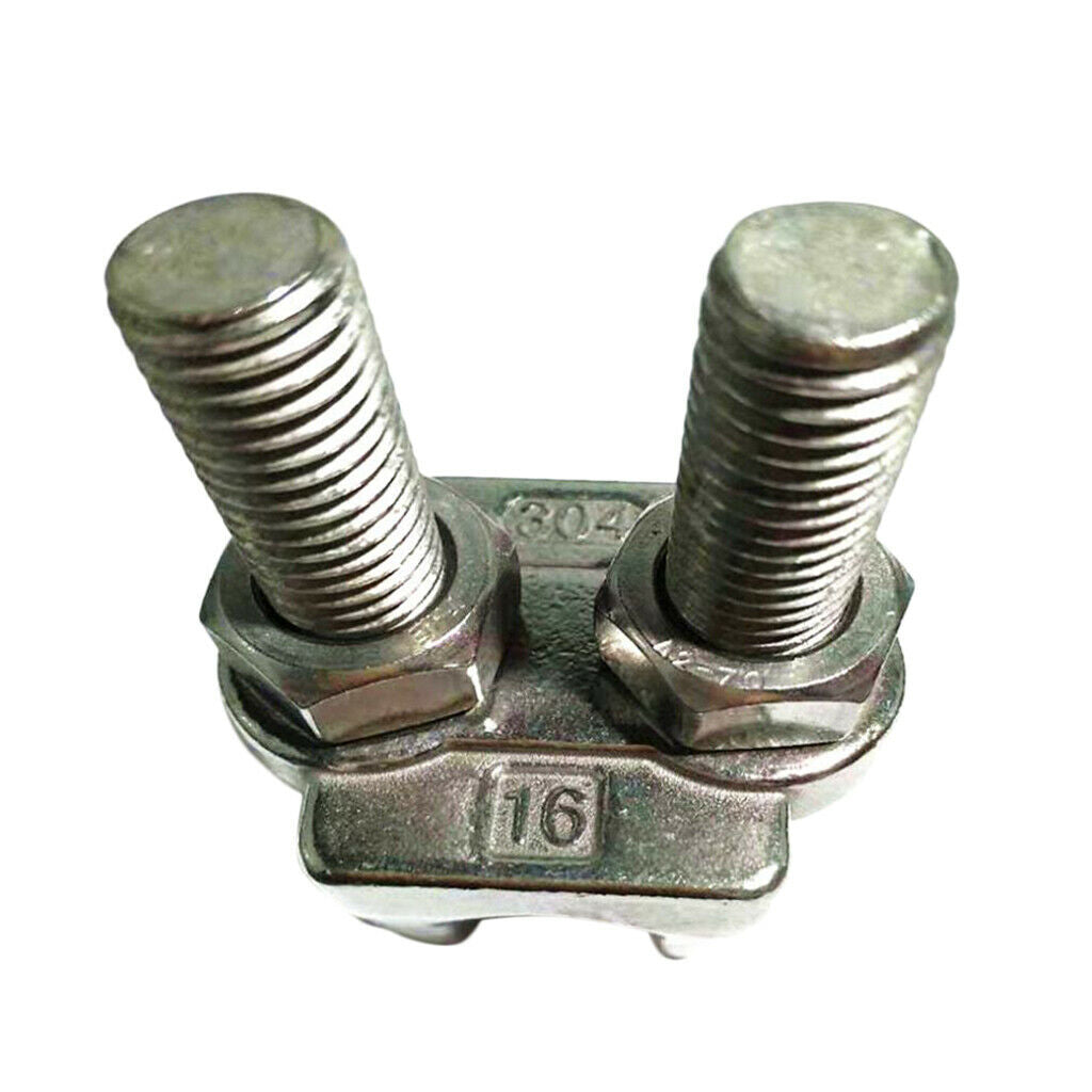 304 Stainless Steel Wire Rope Clip Clamp Saddle Clips U Bolt Fastener 5mm