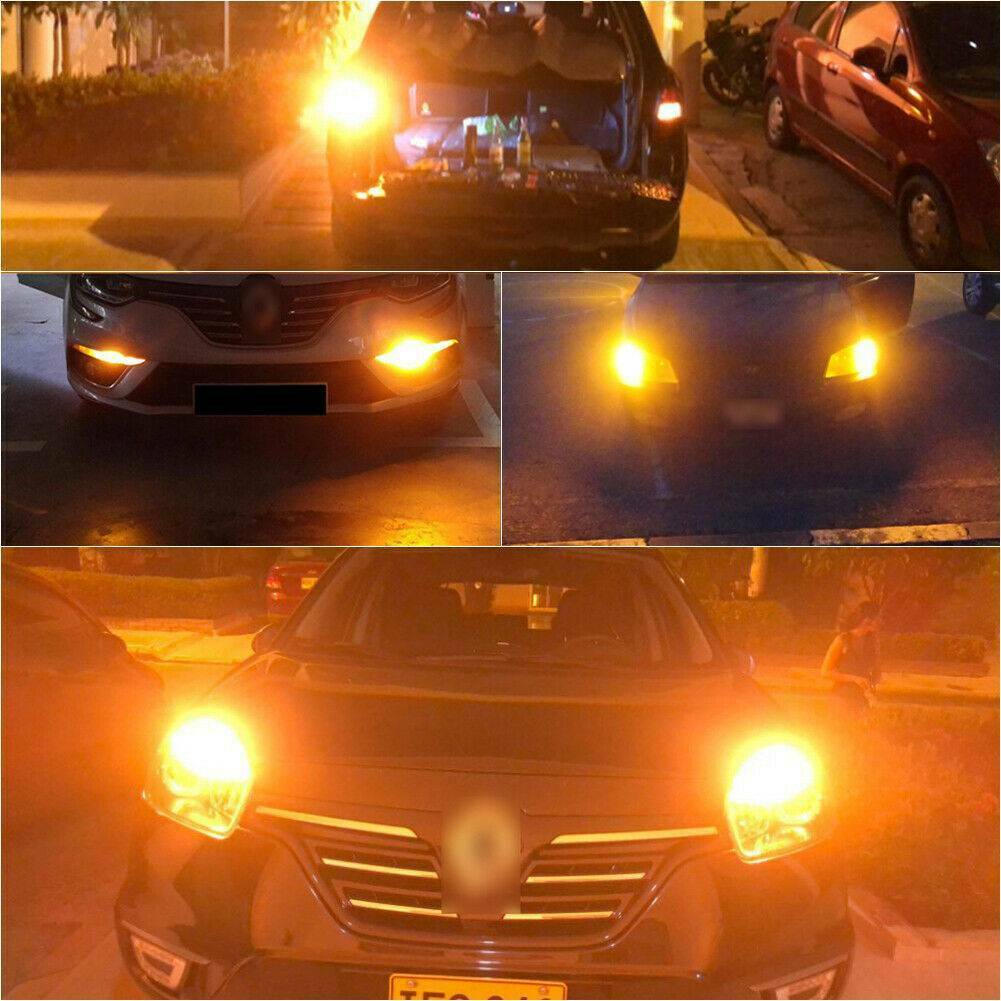 2Pcs Amber BAU15S 7507 PY21W 1156PY Canbus 3030 LED Bulbs Car Turn Signal Light