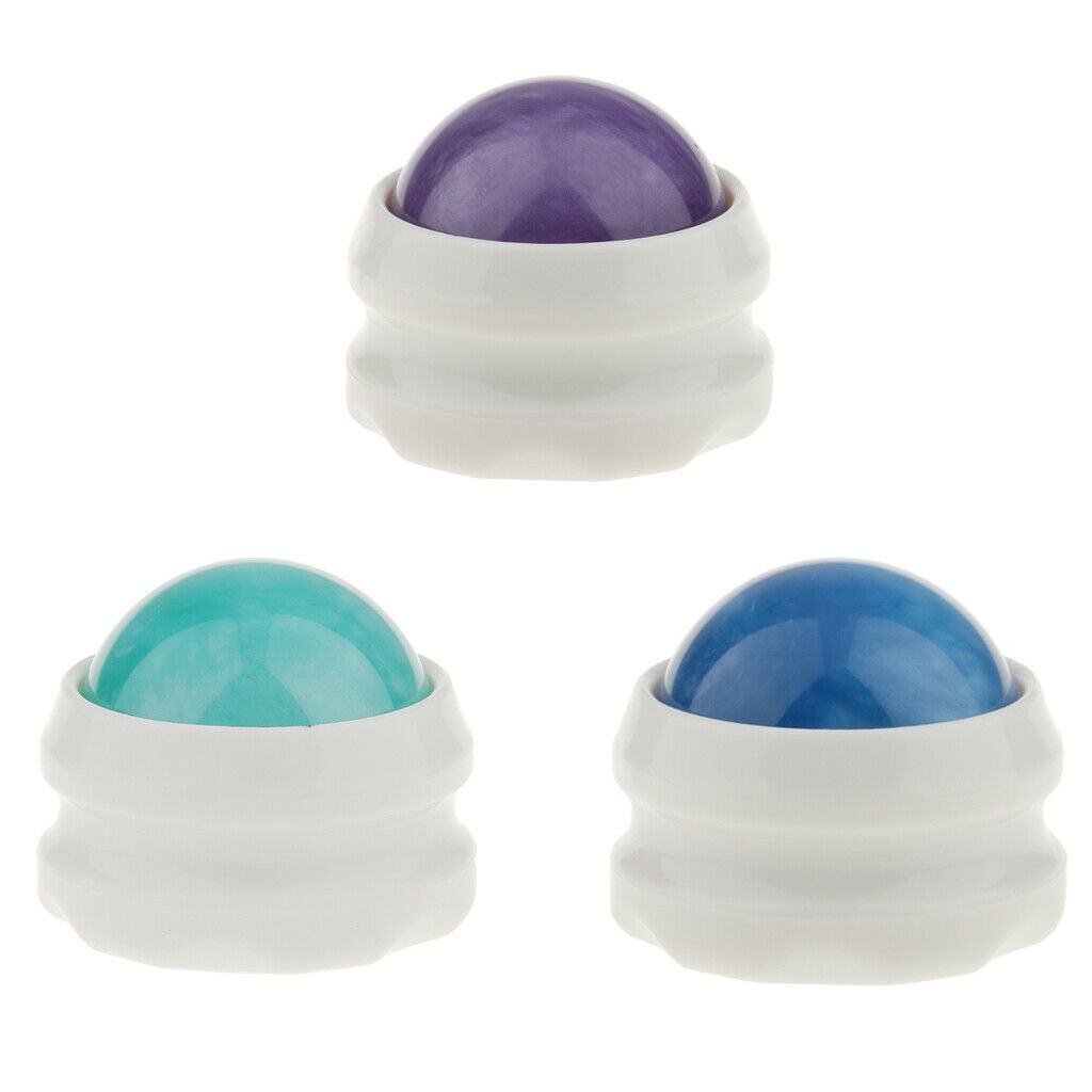 Massage Roller Ball Massager Body Foot Neck Stress Release Purple White