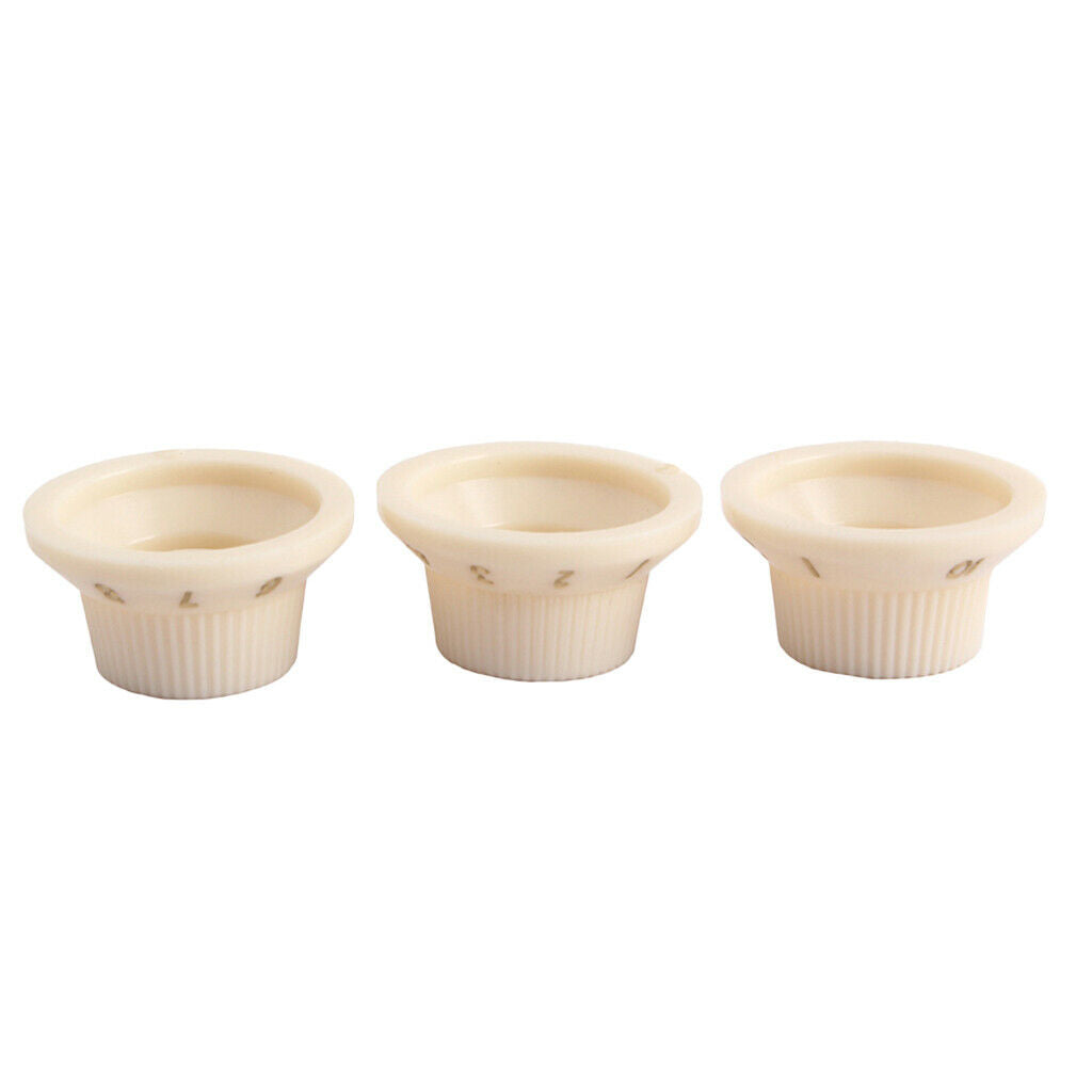 3pcs Electric Bass Guitar Volume Tone Control Knobs Dome Knobs